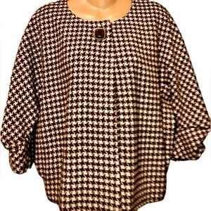 VTG | FOCUS 2000 | 3/4 SLEEVE TWEEDT BLAZER |
| SIZE:6 |